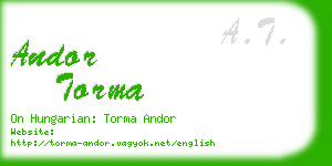 andor torma business card